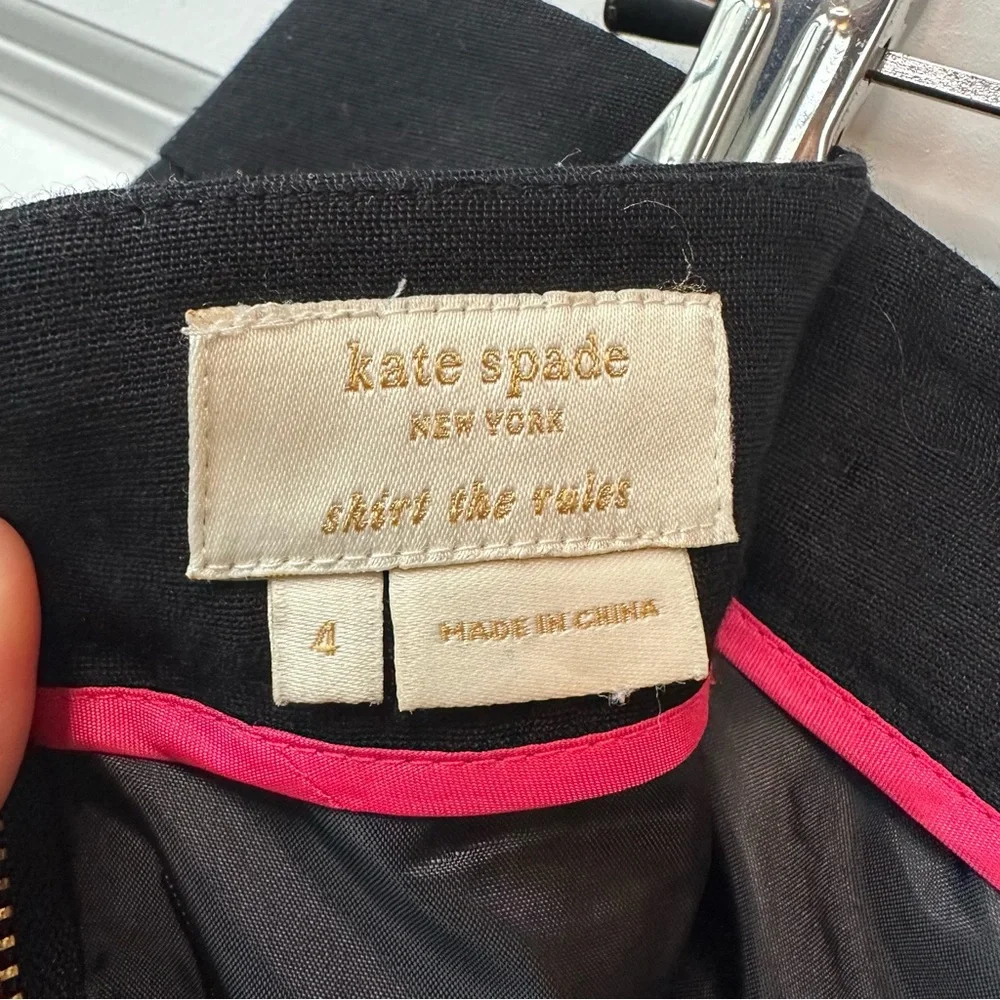Kate Spade Women’s Alexandra Skirt A-Line Chain Link Accent in Black (Size 4)